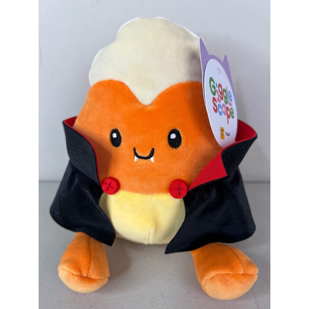 NEW 2026 Gigglescape Candy Corn Vampire Plush Halloween Stuffed Toy 9"